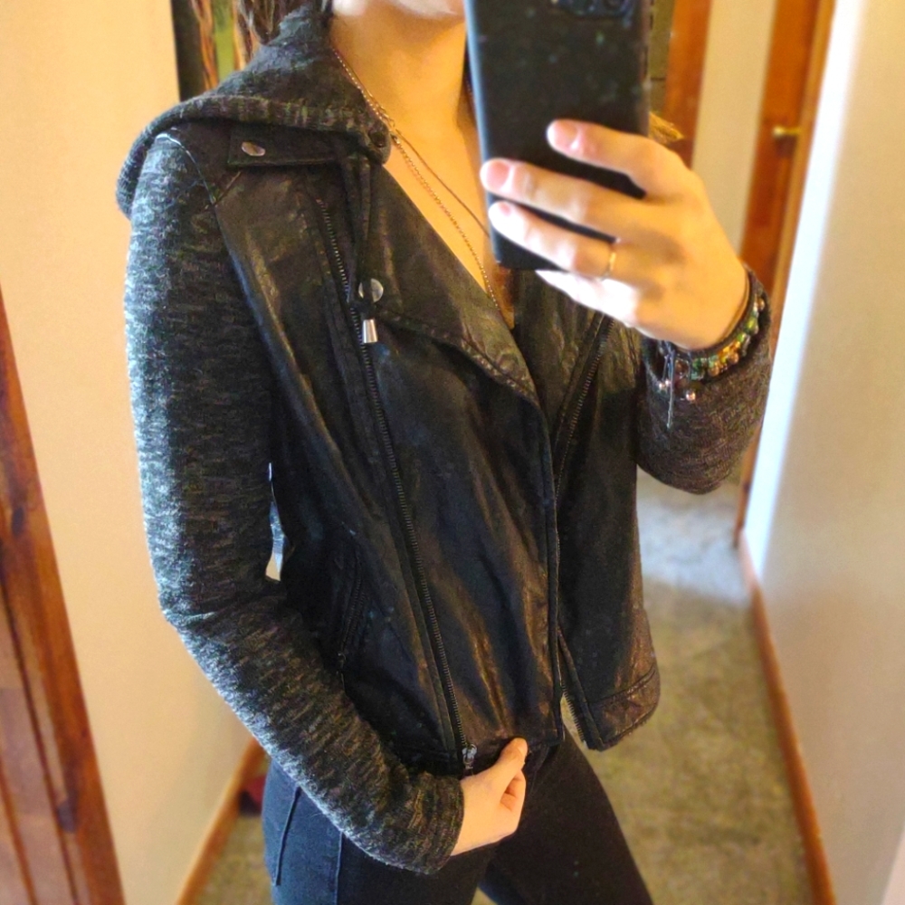 Faux leather jacket
